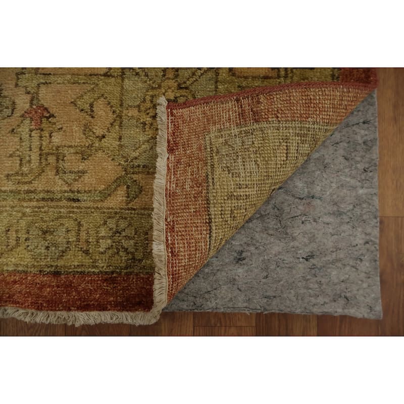 Hand Knotted Oriental 100% Wool Carpet Traditional Floral Oranges & Rust Heriz (serapi) Area Rug - 12' 0'' X 9' 0''