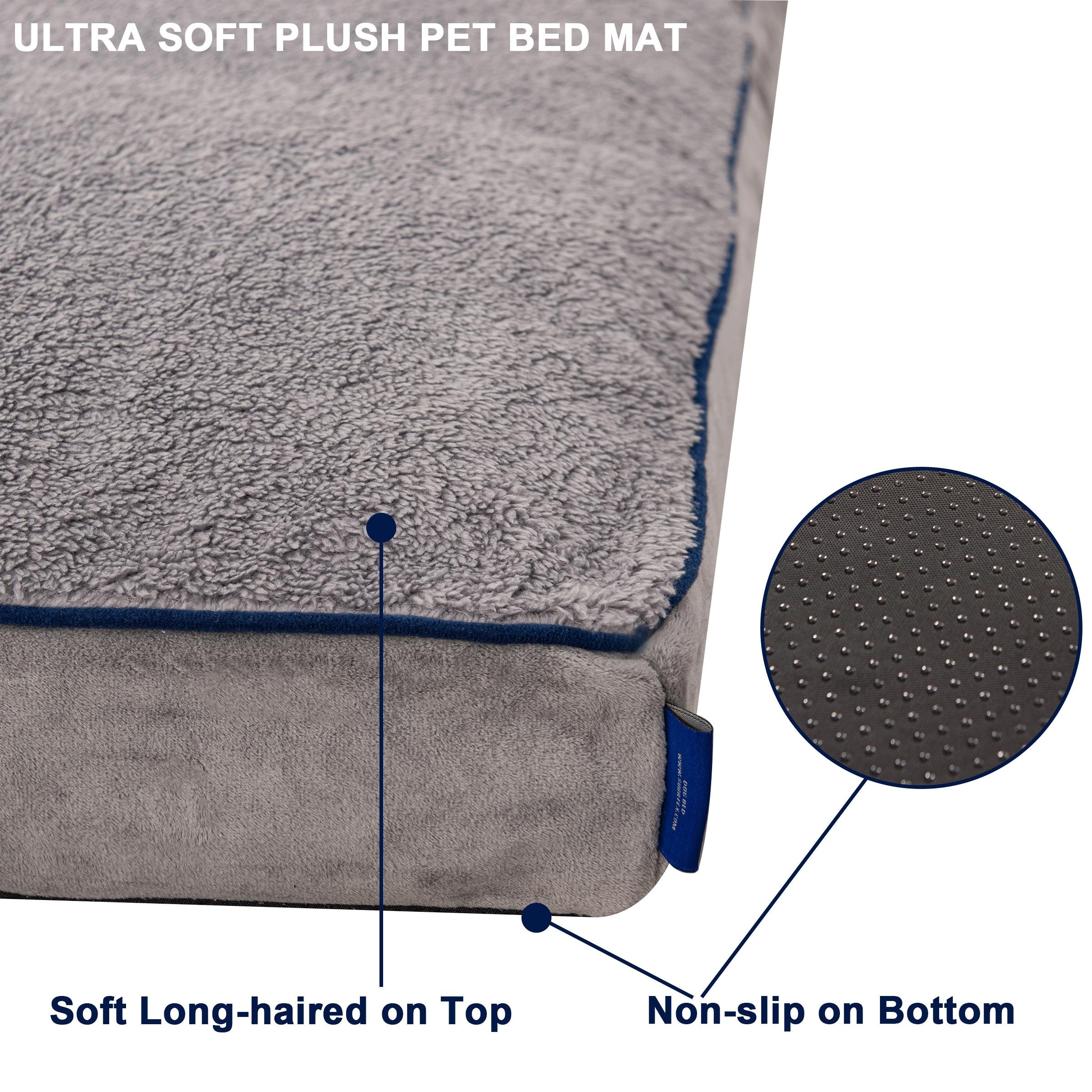 Replacement Cover for Calming Shag Fur CertiPUR Orthopedic Nap Mat