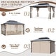 preview thumbnail 91 of 133, EROMMY Hardtop Gazebo,Outdoor Pergola with Double Roof & Netting & Curtains,Heavy Duty Canopy for Patio, Backyard, Pool party