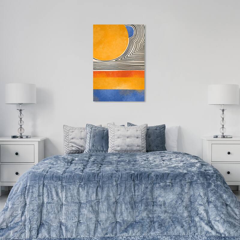 Wynwood Studio Canvas Abstract Sun is reflected Yellow and Modern & Contemporary Wall Art Canvas Print - 36 x 24