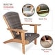 preview thumbnail 4 of 17, Cambridge Casual Auburn Upholstered Teak Outdoor Adirondack Chair