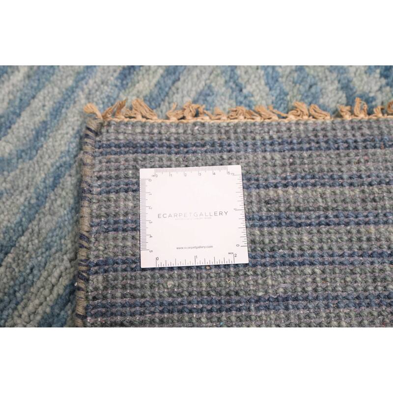 ECARPETGALLERY Hand-knotted Peshawar Ziegler Light Blue Wool Rug - 5'1 x 6'11