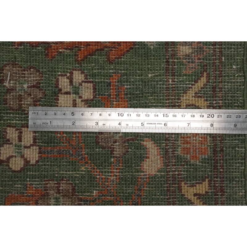 Hand Knotted Oriental 100% Wool Carpet Traditional All-Over Green Kazak Area Rug - 9' 8'' X 8' 4''