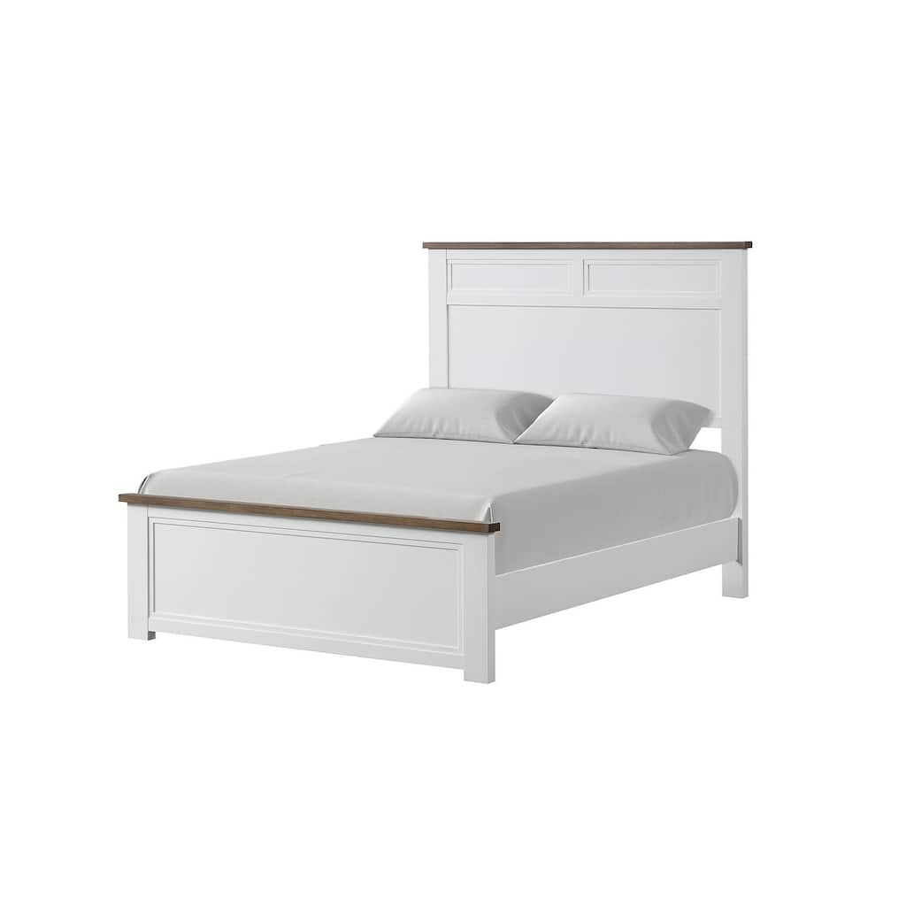 Modern Farmhouse 1PC Style White Finish Bed