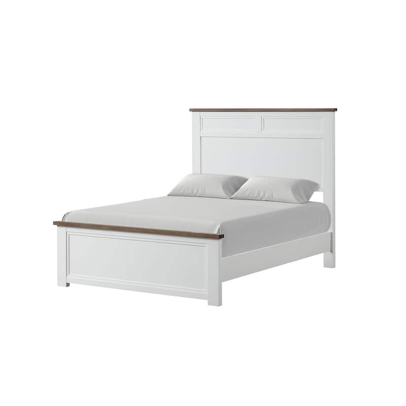 Modern Farmhouse 1PC Style White Finish Bed
