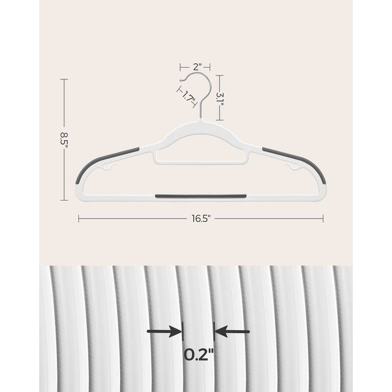 Multi-Purpose Clothes Hangers with Anti-Slip Rubber Grips Space-Saving Frame and Hook Rotation
