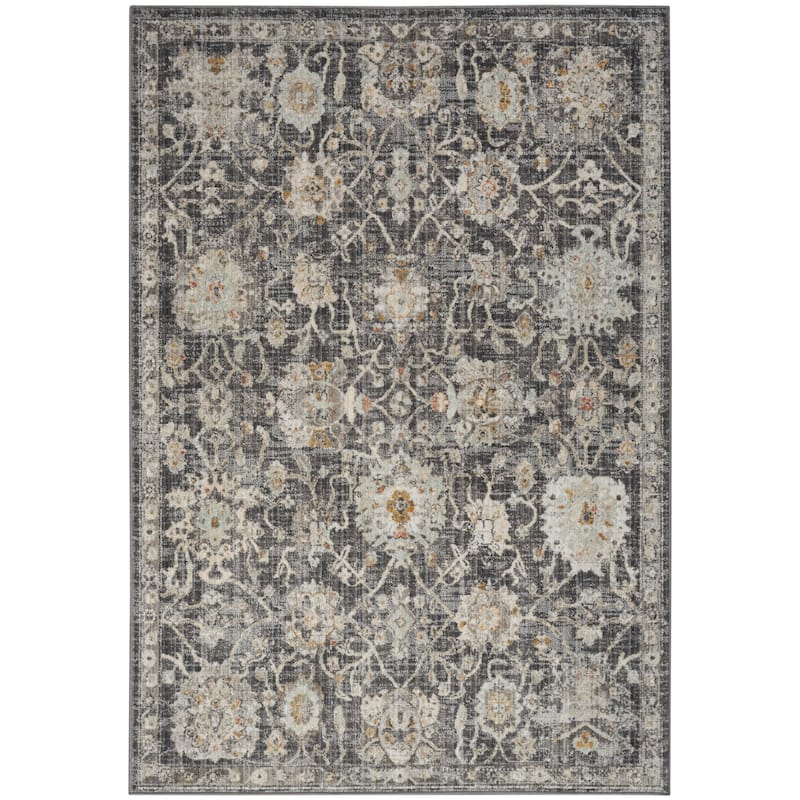 Nourison Oushak Home Indoor Persian Area Rug - 4' 1" x 5' 11" - Charcoal