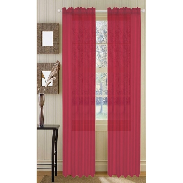 Asbury Voile Sheer Window Treatment Panel, 53x84 Inches