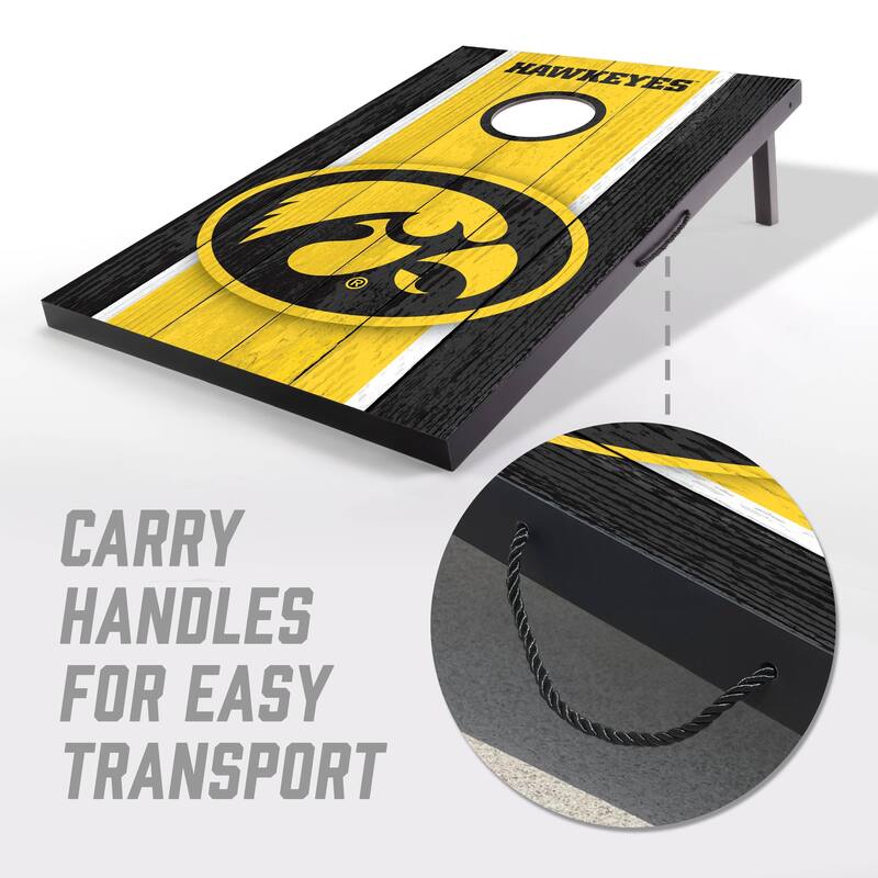 Iowa Hawkeyes NCAA Compact 2x3 Tailgate Cornhole Board Set