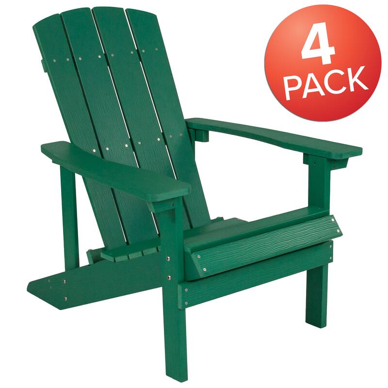 All-weather Poly Resin Wood Outdoor Adirondack Chair (Set of 4)
