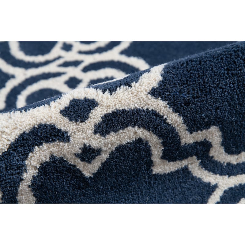 Modern Trellis Hand-Tufted Runner Rug - 2'3" x 8' Runner
