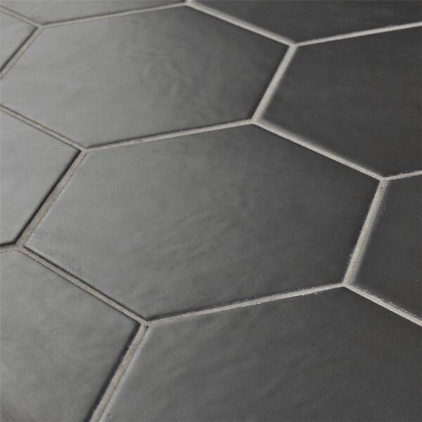 Somertile 7x8 Inch Hextile Matte Nero Porcelain Floor And Wall Tile On Sale Overstock 8448805