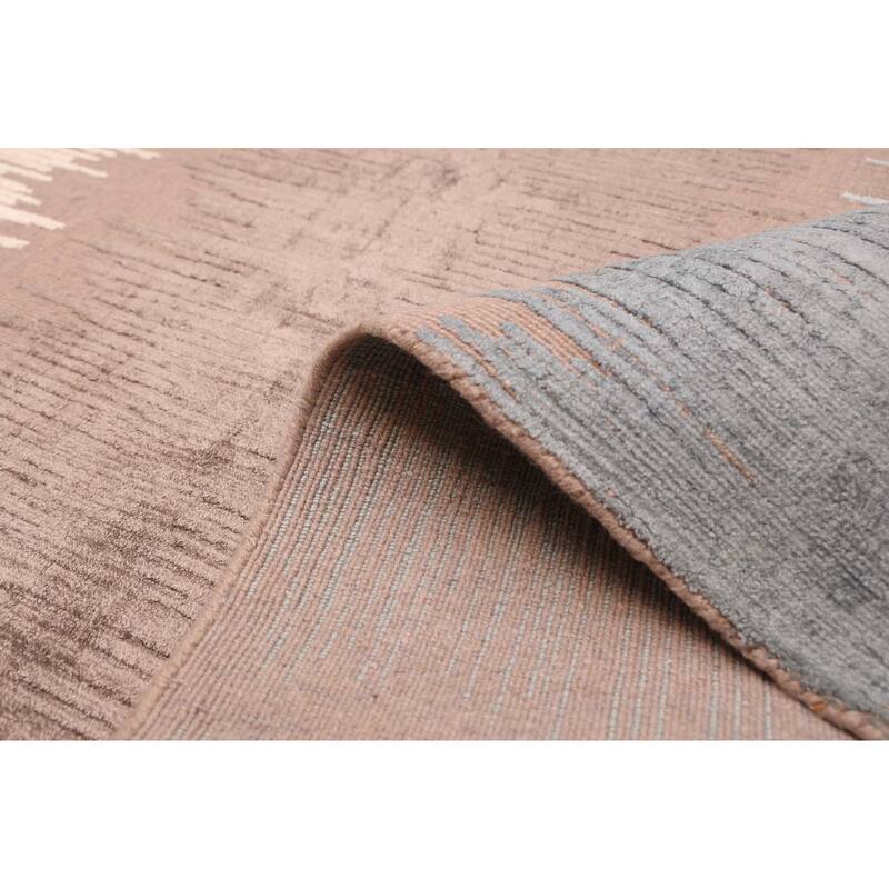 ECARPETGALLERY Hand Loomed Elysian Brown Rug - 5'4 x 9'11