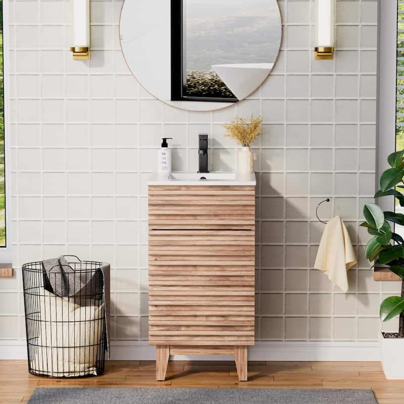 Bathroom Vanity Set W/Drop in Sink Faucet Cabinet Combo