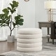 preview thumbnail 6 of 7, Jennifer Taylor Home Fuji 19" Upholstered Tufted Round Storage Ottoman