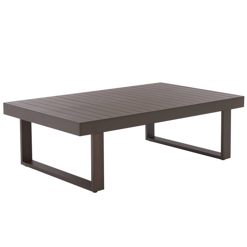 SAFAVIEH Outdoor Living Fash Aluminum Coffee Table - 50"W x 30"D x 16"H