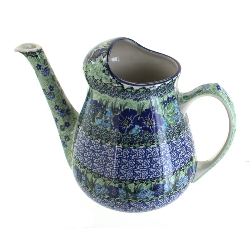 Blue Rose Polish Pottery 521 Ceramika Artystyczna Watering Can - Sapphire Fields
