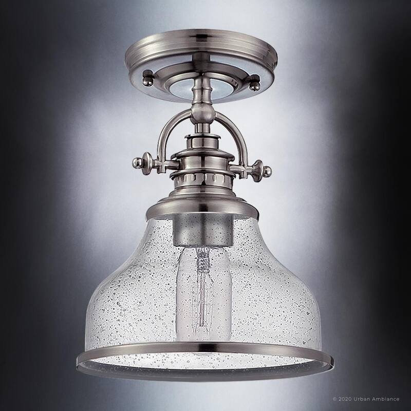 Luxury Traditional Ceiling, 10.5"H x 8"W, with Classic Style, Brushed Nickel, by Urban Ambiance - 10.50"H x 8.00"W x 8.00"Dep