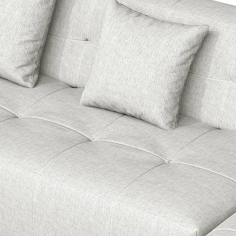 Outdoor Upholstered Chaise Modular Sectional Sofa Set