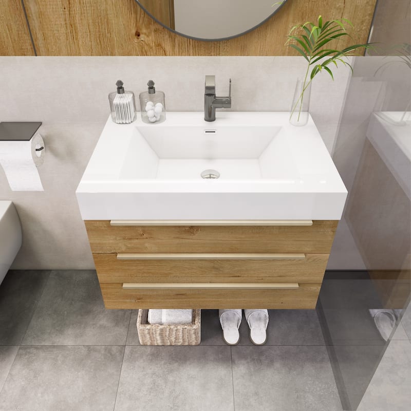 Noble 30" Wall Mounting Vanity with Reinforced Acrylic Sink