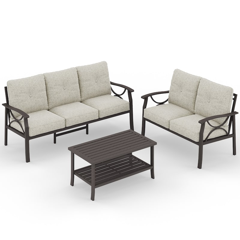 5-Person Patio Conversation Sets with Cushions