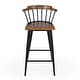 preview thumbnail 3 of 6, Merrick Wood and Iron Spindle Bar Stool