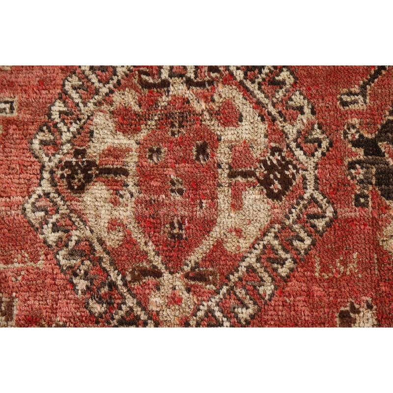 Qashqai Persian Antique Area Rug Handmade Wool Carpet - 4'0"x 7'0"