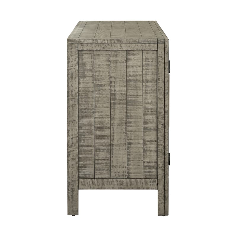 Storage Cabinet Sideboard with MDF+Pine veneer , Adjustable Shelves, Suitable for Living Rooms, Entrance and Study Rooms