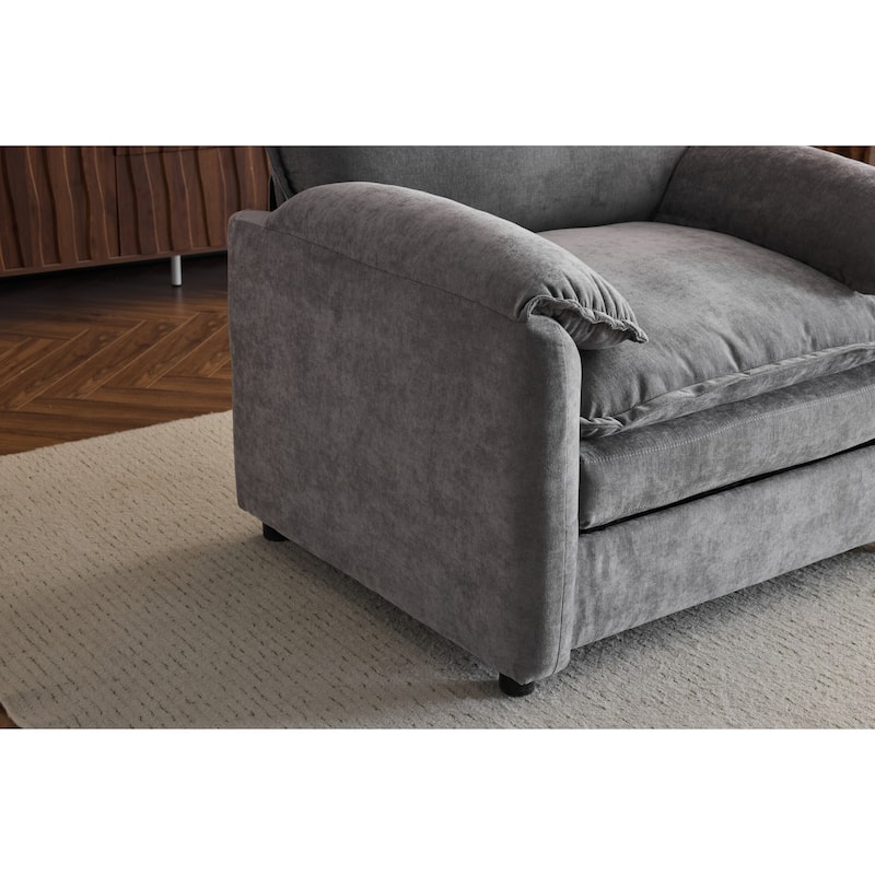 Chenille Oversized Lounge Chair with Thick Cushions and High Back Support Wide Seat
