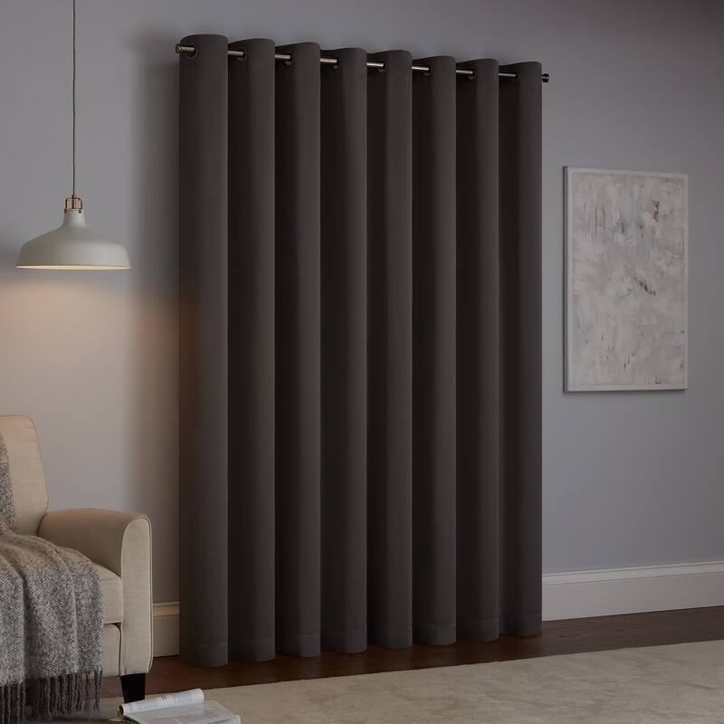 Eclipse Solid Thermapanel Grommet Energy Saving Room Darkening Curtain Panel