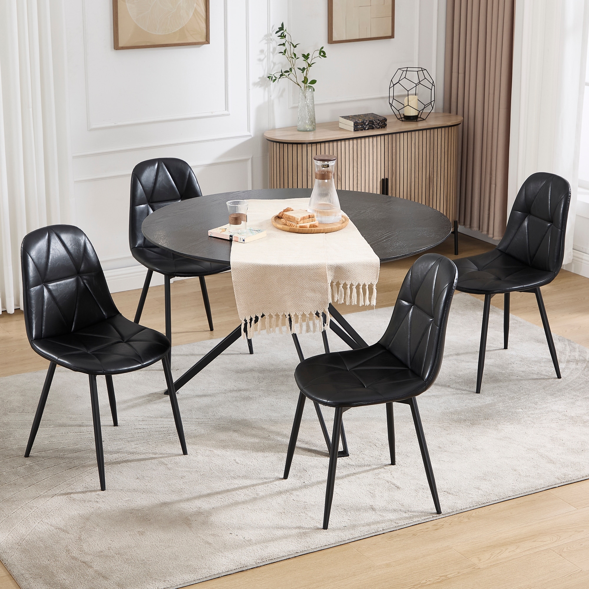 Dining Chairs, Upholstered Faux Leather Accent Chairs, Kitchen Chairs