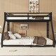 preview thumbnail 2 of 9, Twin XL over Queen Size Metal Bunk Bed with Space-Saving Design and Ladder for Teens