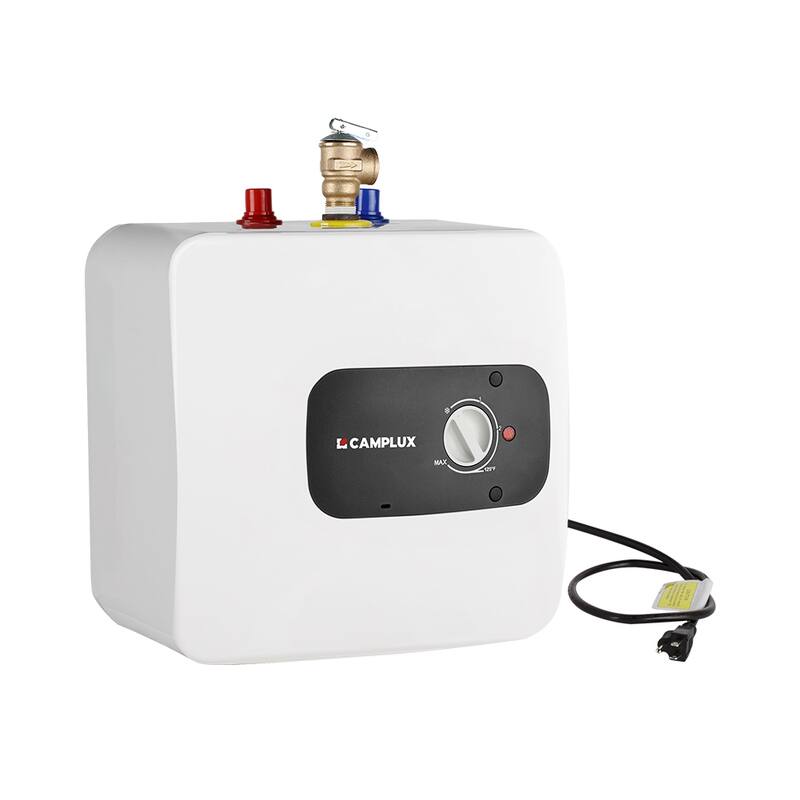 CAMPLUX 4.0 Gallons 1.44 kW Mini Tank Electric Water Heater with Cord Plug, White - White
