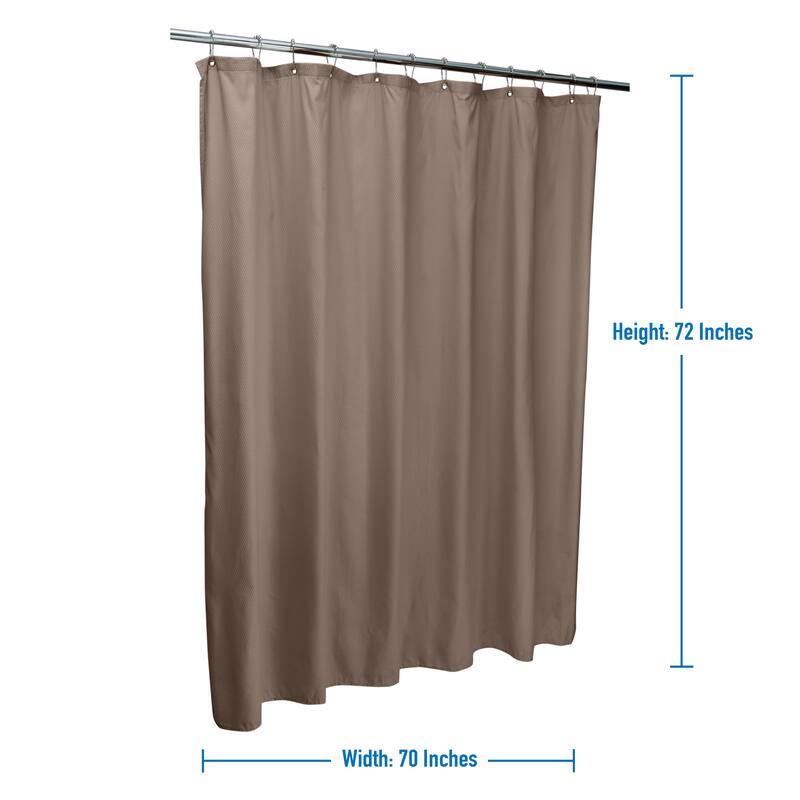 Bath Bliss Microfiber Soft Touch Diamond Design Shower Curtain Liner in Charcoal