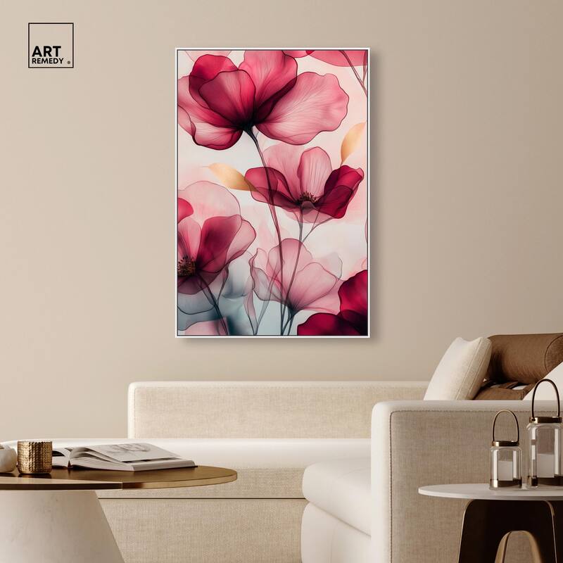 Chiffon Cherry Charm Canvas by Art Remedy