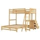 preview thumbnail 44 of 43, Twin over Full Bunk Bed with Built-in Desk and Three Drawers,Multifunctional Loft Bunk Bed With Storage