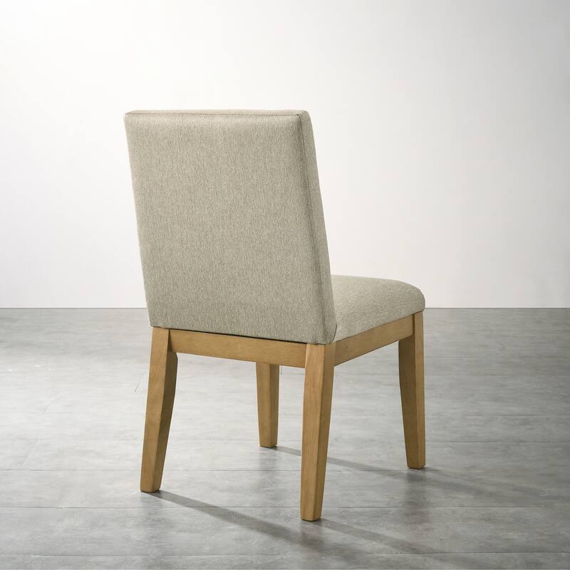 Contemporary Solid Wood Dining Chairs, Set of 2