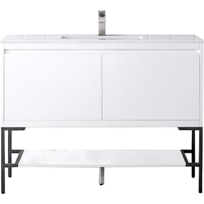 James Martin Vanities 805-V47.3-MB-GW Mantova 48" Single Basin Poplar
