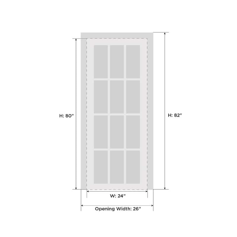 Interior Solid French Door / Mela 0755 Painted White / Single Regular Panel Frame Handle / Bathroom Bedroom Modern Doors