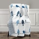 preview thumbnail 11 of 17, Lush Decor Rowley Birds Throw Blanket Navy