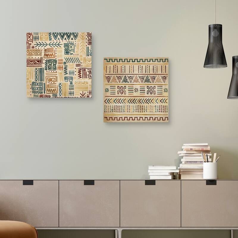 Global Blocks I, Global Blocks II by Studio Arts Canvas Art Prints