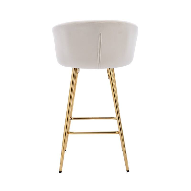 30'' Bar Stools with Chrome Footrest and Base Set of 2