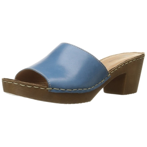 White Mountain Womens Morsel Leather Open Toe Casual Slide Blue Size 100 White Mountain Womens Morsel Leather Open Toe Casual Slide Blue Size 100