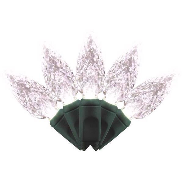 slide 2 of 4, Celebrations Platinum LED C6 Pure White 50 ct String Christmas Lights 25 ft.