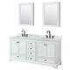 Option White / White Carrara Marble Top / Matte Black