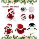 preview thumbnail 2 of 4, DolliBu Santa Grey Penguin Stuffed Animal Plush with Red Santa Outfit - 9 inches