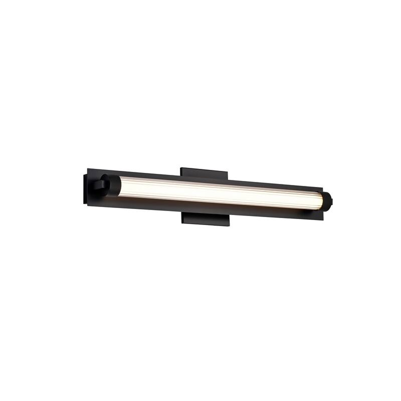 Larissa 24 Inch LED Vanity 3000K CCT Black Finish Opaque Glass