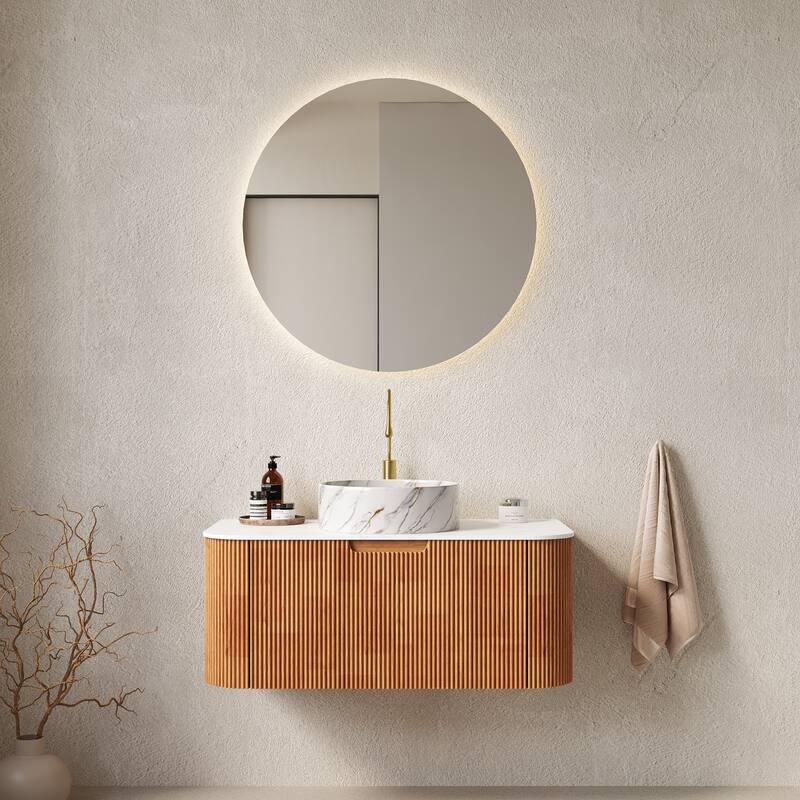 Wall Mounted Bathroom Vanity with Sink