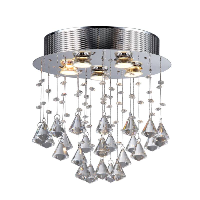 Cerda 5-light Crystal Chandelier - Chrome