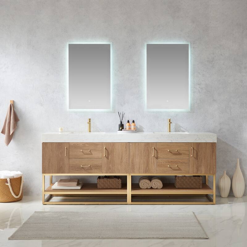 Miseno MV789084 Alistair 84" Free Standing Double Basin Vanity Set